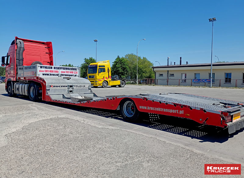 transport samochodów ciężarowych na lawecie